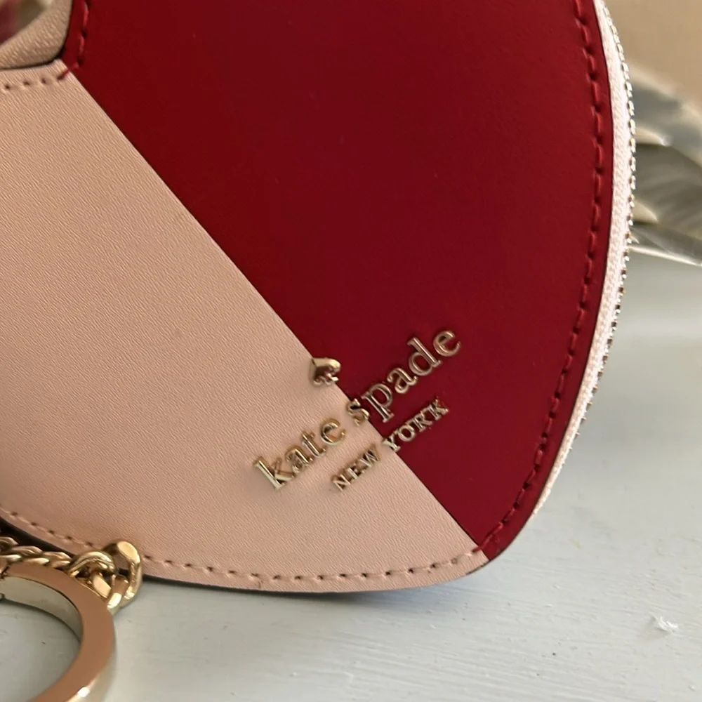 NWT Kate Spade colorblock heart coin purse - Picture 2 of 5